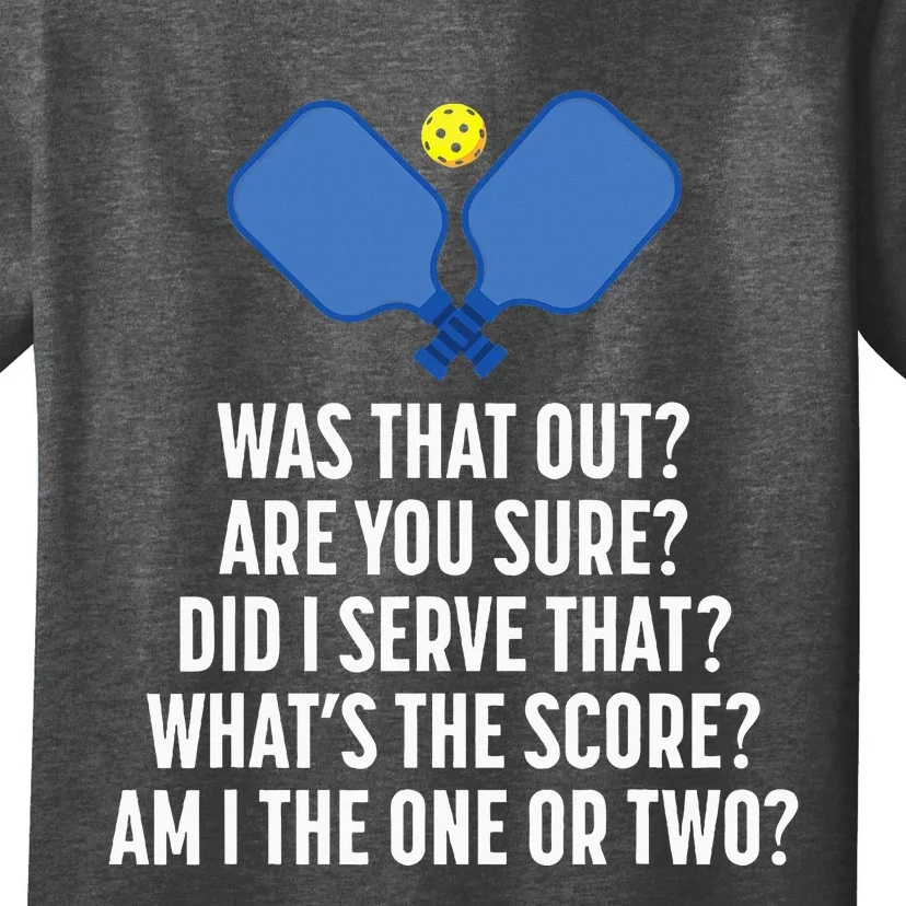 Pickleball Questions 1 Or 2 Who Served Funny Pickleball T-Shirt