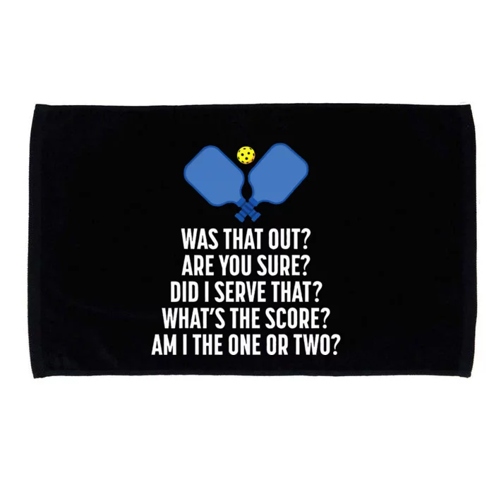 Pickleball Questions 1 Or 2 Who Served Funny Microfiber Hand Towel