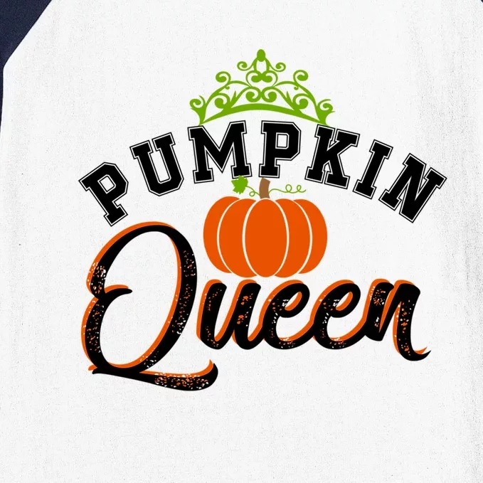 Pumpkin Queen Autumn Fall Halloween Cute Cool Gift Baseball Sleeve Shirt