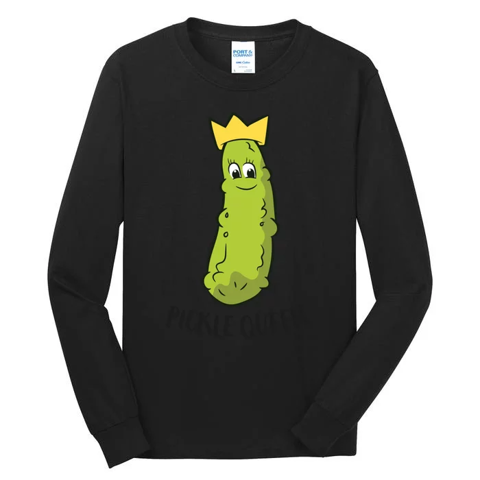 Pickle Queen Funny Cucumber Pickle Girl Tall Long Sleeve T-Shirt