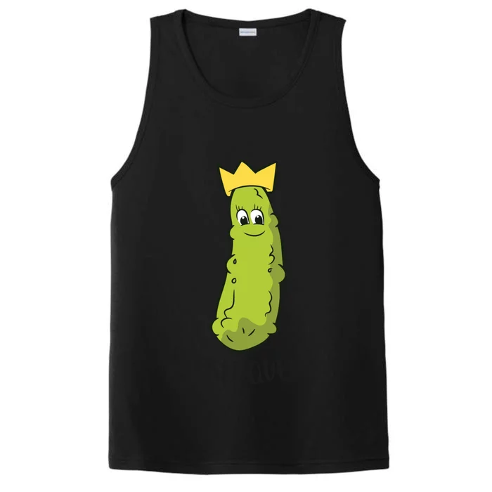 Pickle Queen Funny Cucumber Pickle Girl Performance Tank