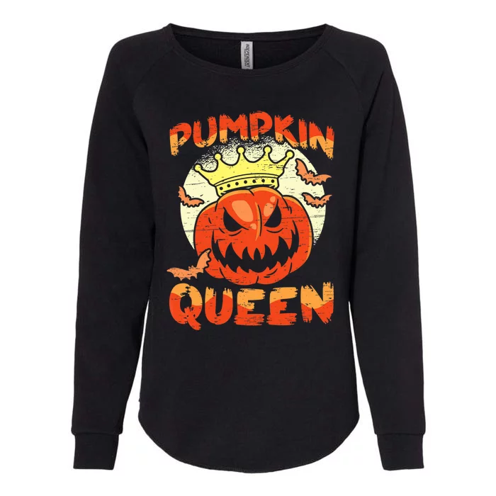 Pumpkin Queen Funny Happy Halloween Womens California Wash Sweatshirt