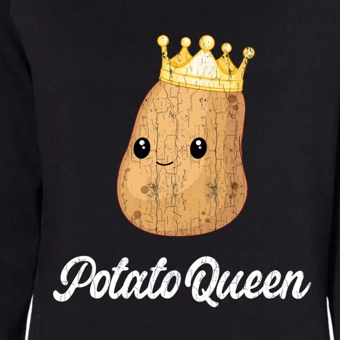 Potato Queen Funny Potatoes Vegetables Chips Eater Graphic Gift Womens California Wash Sweatshirt