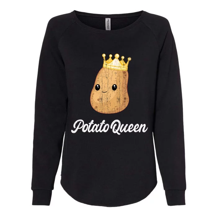 Potato Queen Funny Potatoes Vegetables Chips Eater Graphic Gift Womens California Wash Sweatshirt