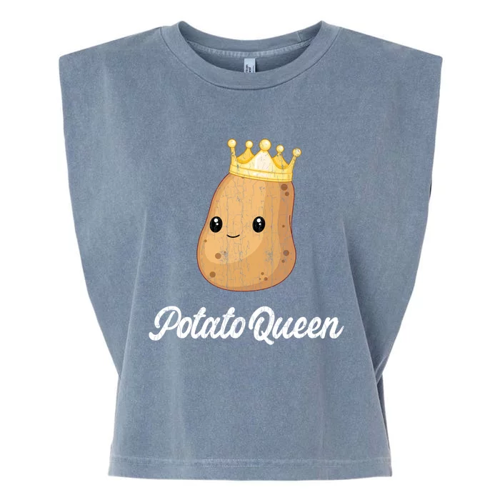 Potato Queen Funny Potatoes Vegetables Chips Eater Graphic Gift Garment-Dyed Women's Muscle Tee