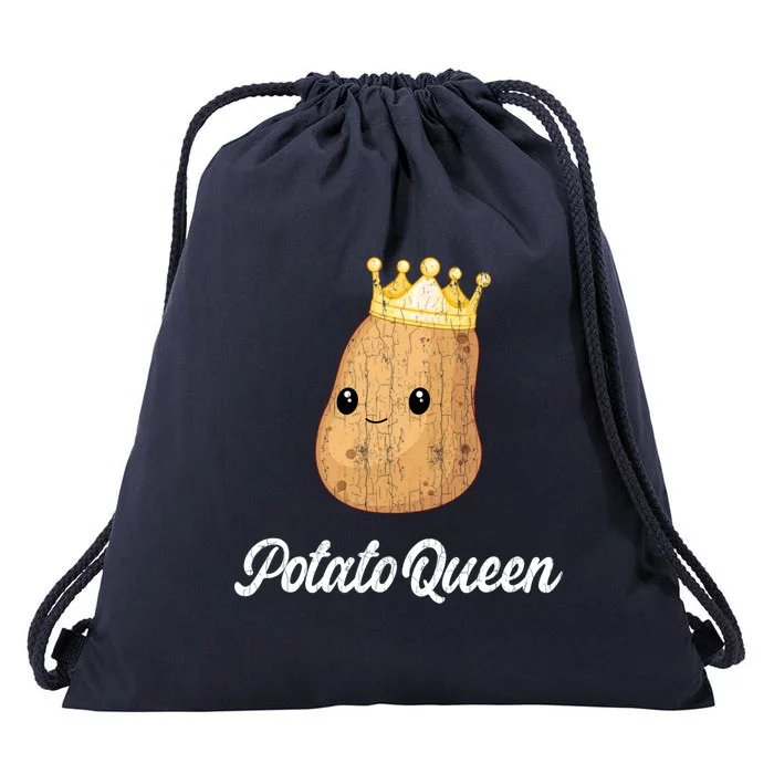 Potato Queen Funny Potatoes Vegetables Chips Eater Graphic Gift Drawstring Bag