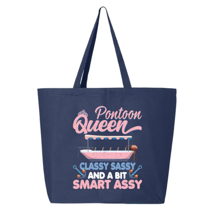 Pontoon Queen Gift For Pontoon Boating Mom Lover Cute Gift 25L Jumbo Tote