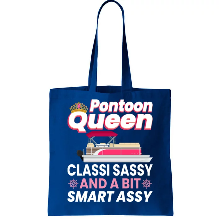 Pontoon Queen Gift For Pontoon Boating Mom Lover Cute Gift Tote Bag