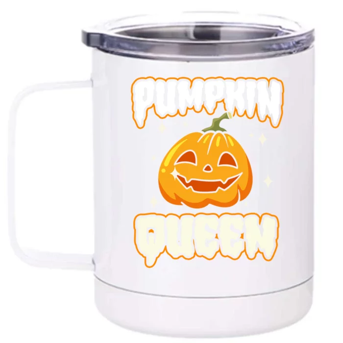 Pumpkin Queen Halloween Gift Front & Back 12oz Stainless Steel Tumbler Cup