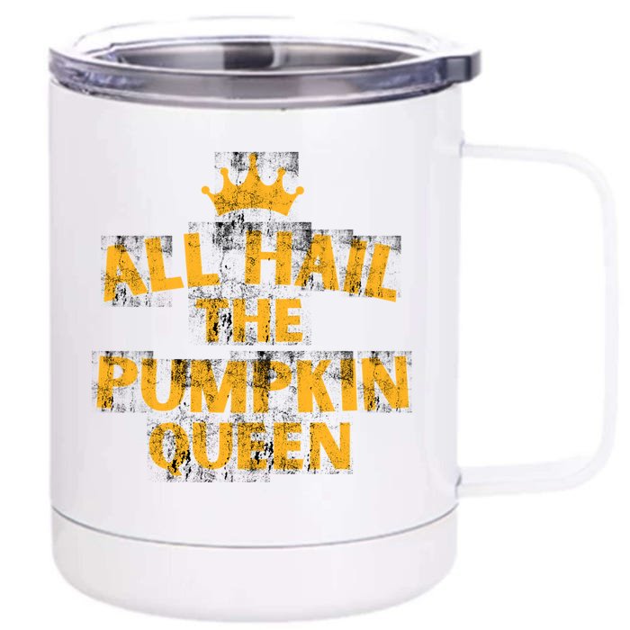 Pumpkin Queen Halloween Holiday S Cool Gift Front & Back 12oz Stainless Steel Tumbler Cup