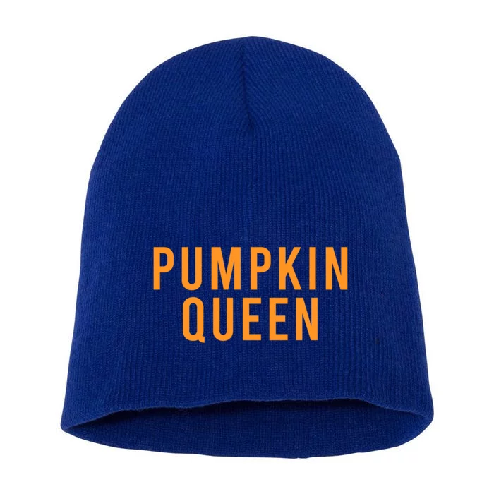 Pumpkin Queen Halloween Gift Short Acrylic Beanie