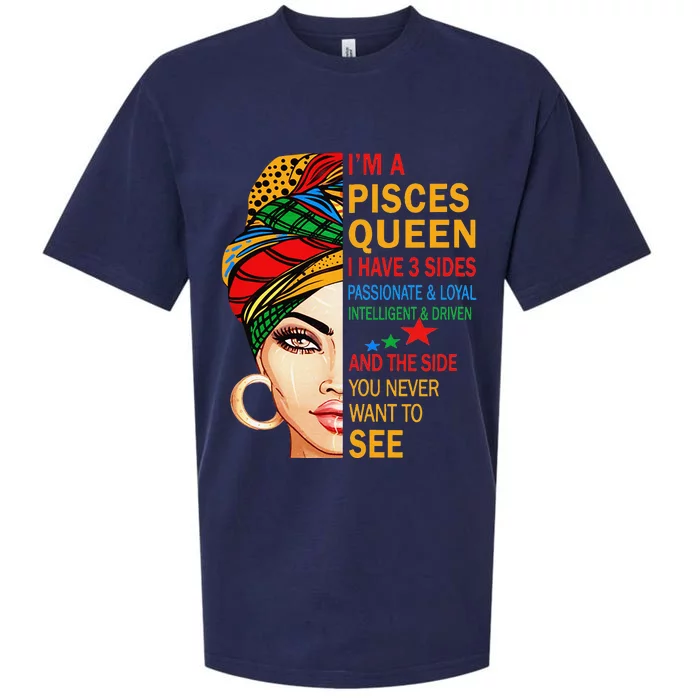 pisces queen I have 3 sides birthday gift zodiac pisces Sueded Cloud Jersey T-Shirt