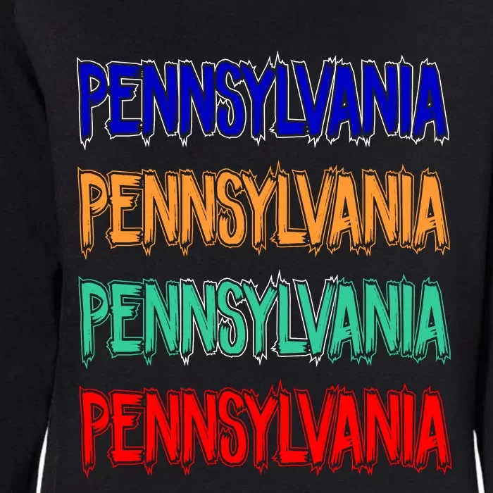 Pennsylvania Quad Logo Womens California Wash Sweatshirt