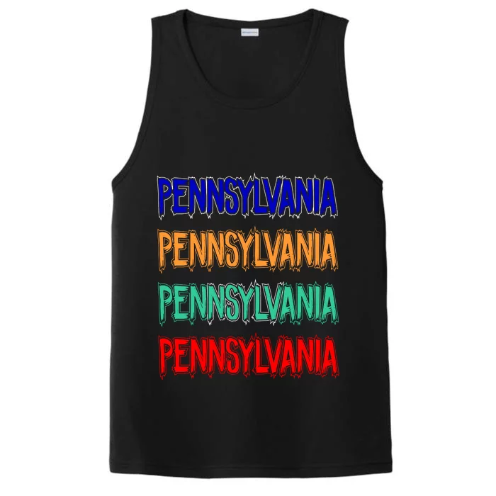 Pennsylvania Quad Logo Performance Tank