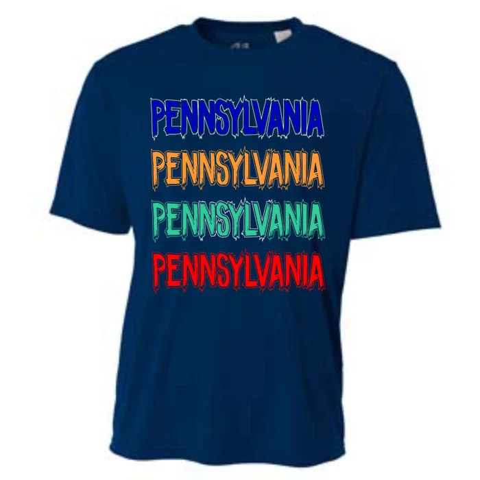 Pennsylvania Quad Logo Cooling Performance Crew T-Shirt