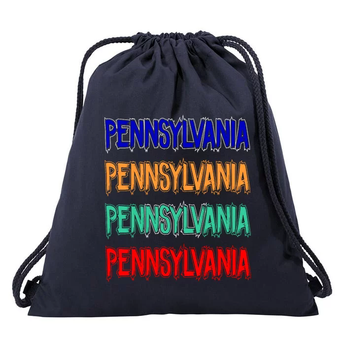 Pennsylvania Quad Logo Drawstring Bag