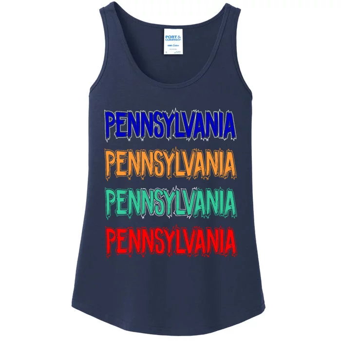 Pennsylvania Quad Logo Ladies Essential Tank