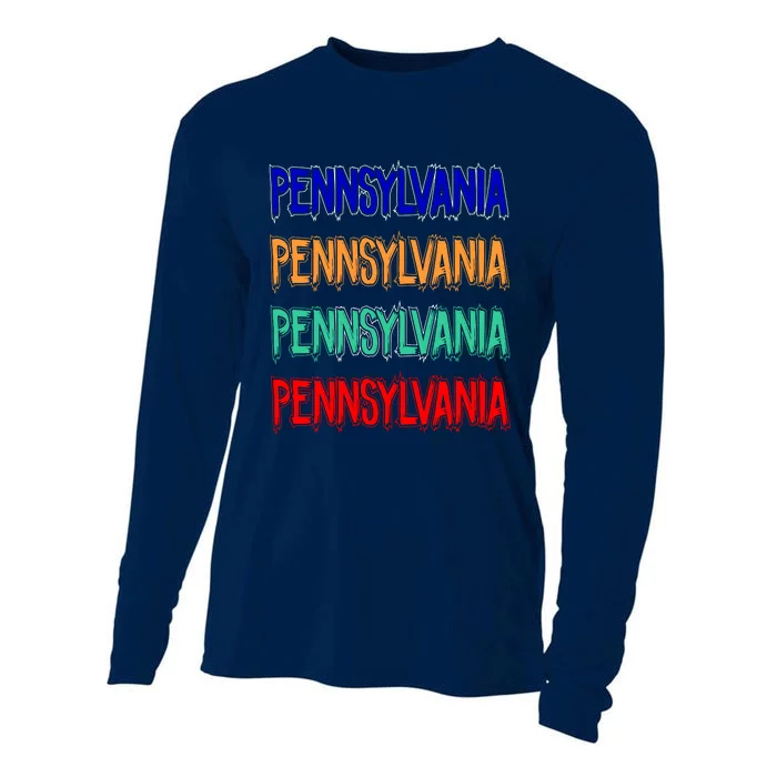 Pennsylvania Quad Logo Cooling Performance Long Sleeve Crew