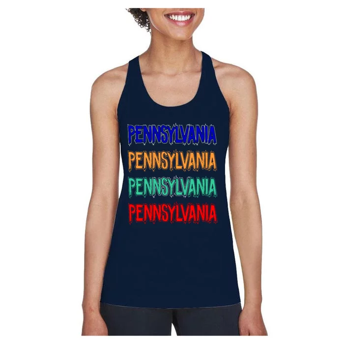 Pennsylvania Quad Logo Women's Racerback Tank