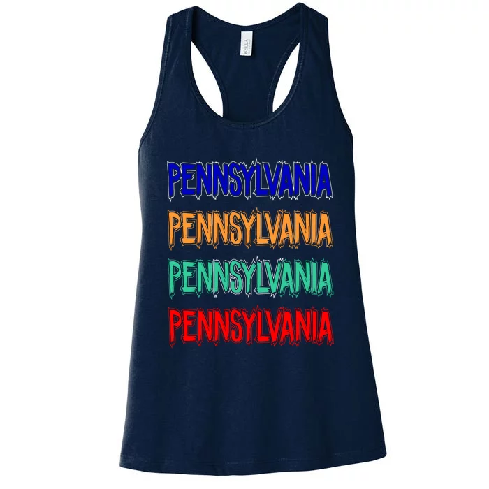 Pennsylvania Quad Logo Women's Racerback Tank