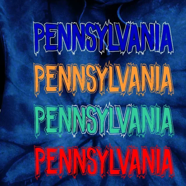 Pennsylvania Quad Logo Tie Dye Hoodie