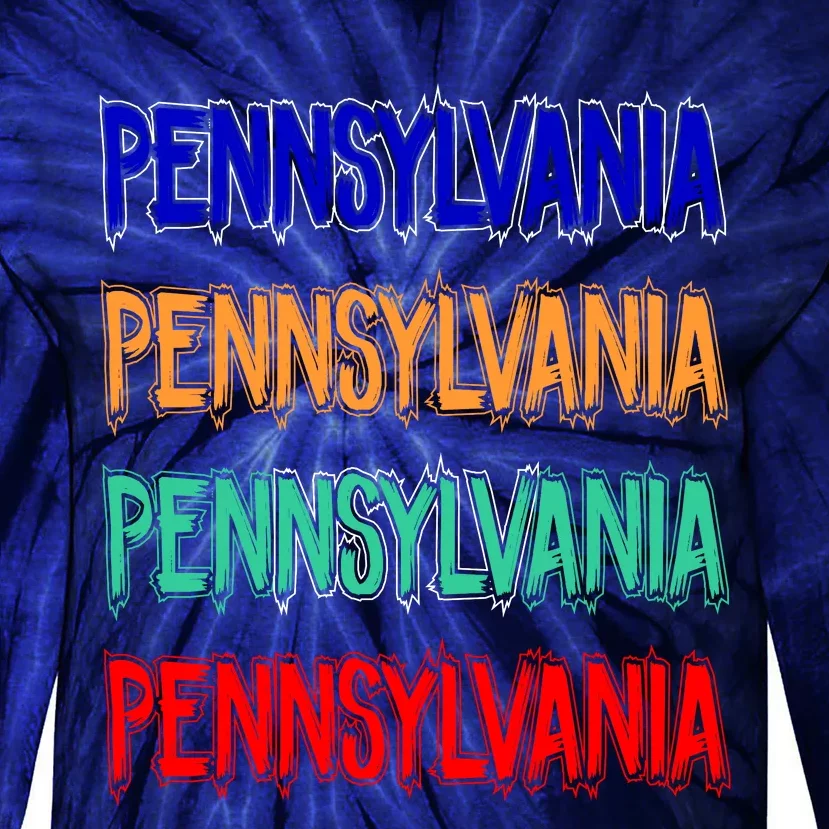 Pennsylvania Quad Logo Tie-Dye Long Sleeve Shirt