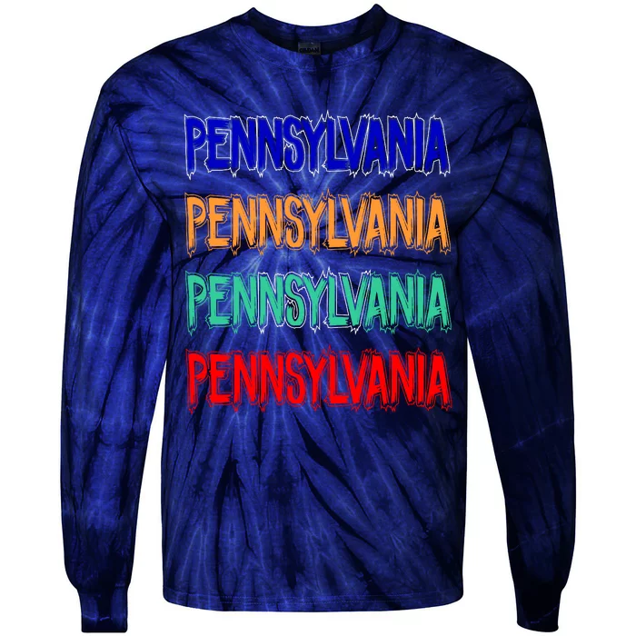 Pennsylvania Quad Logo Tie-Dye Long Sleeve Shirt