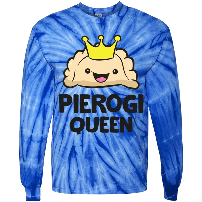 Pierogi Queen Polish Pierogi Cool Gift Tie-Dye Long Sleeve Shirt