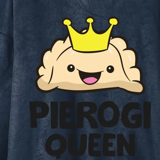 Pierogi Queen Polish Pierogi Cool Gift Hooded Wearable Blanket