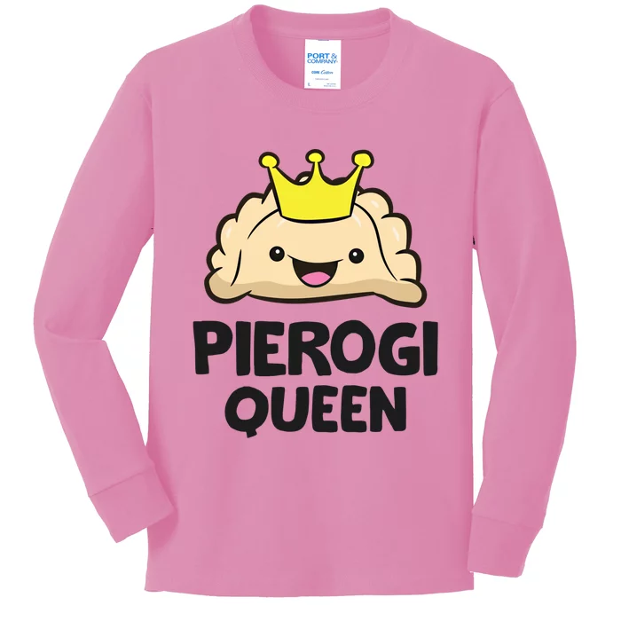 Pierogi Queen Polish Pierogi Gift Kids Long Sleeve Shirt