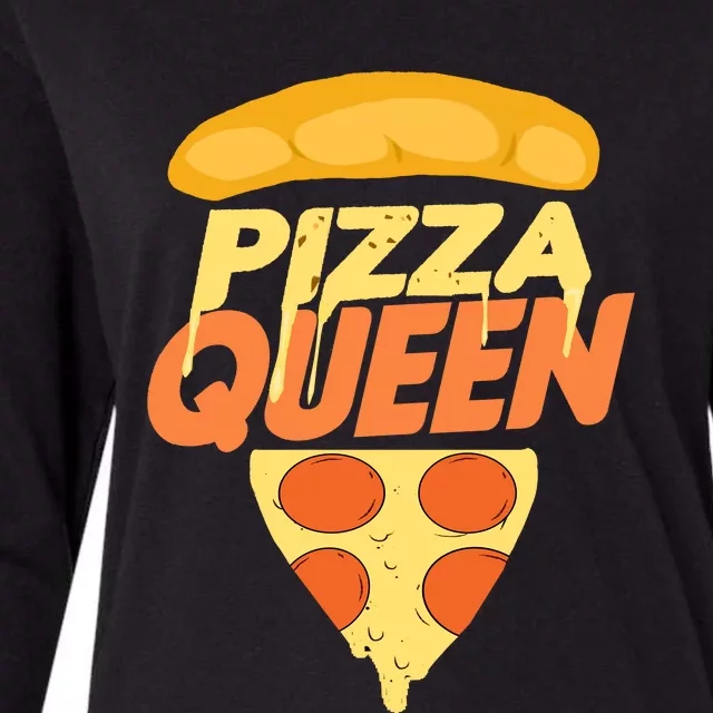 Pizza Queen Womens Cotton Relaxed Long Sleeve T-Shirt