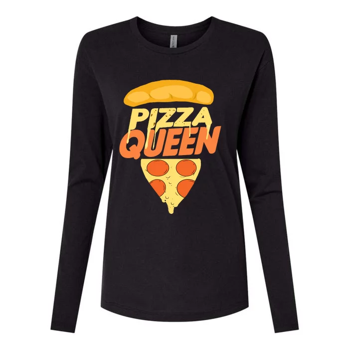 Pizza Queen Womens Cotton Relaxed Long Sleeve T-Shirt