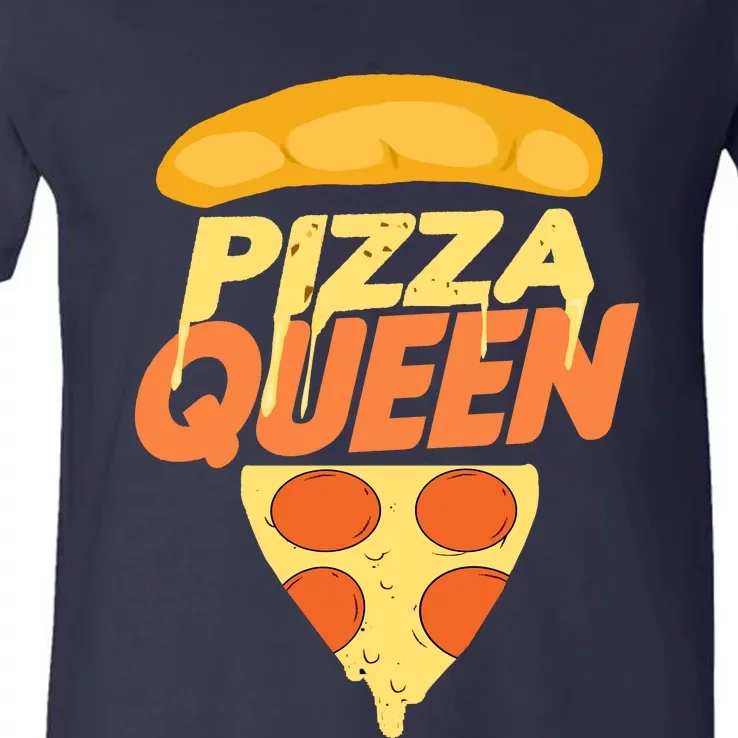 Pizza Queen V-Neck T-Shirt