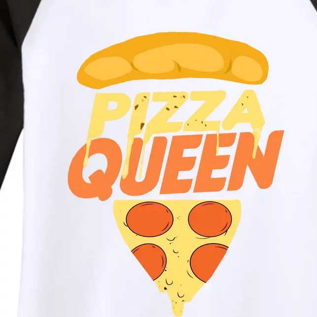 Pizza Queen Women's Tri-Blend 3/4-Sleeve Raglan Shirt