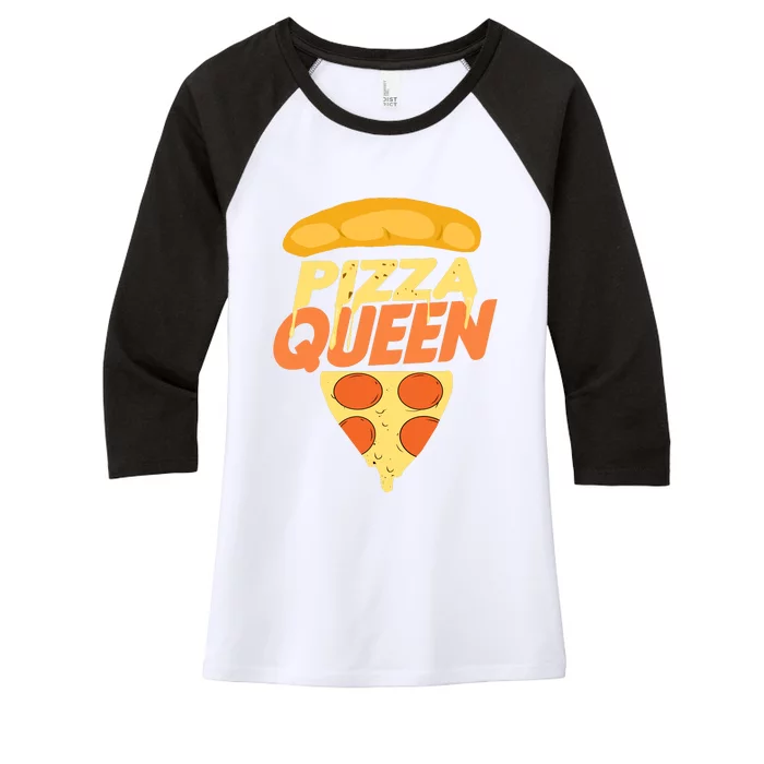 Pizza Queen Women's Tri-Blend 3/4-Sleeve Raglan Shirt