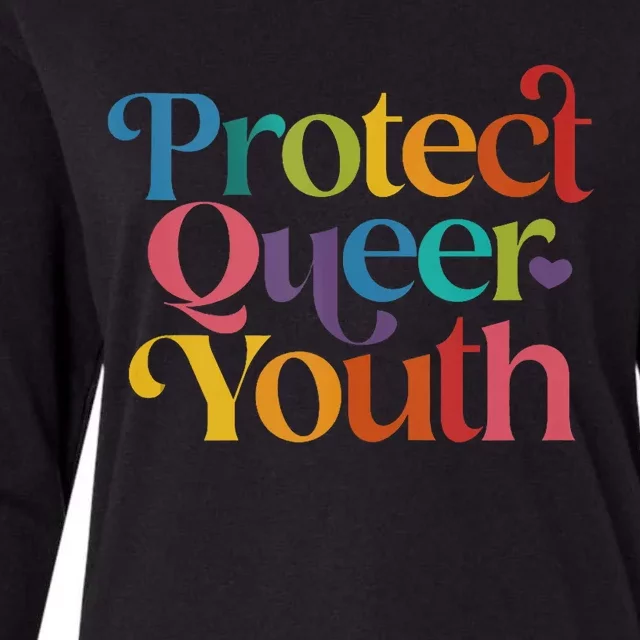 Protect Queer Protect Queer Lgbtq Womens Cotton Relaxed Long Sleeve T-Shirt