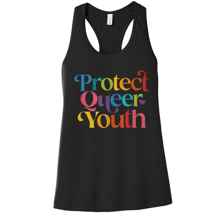 Protect Queer Protect Queer Lgbtq Women's Racerback Tank