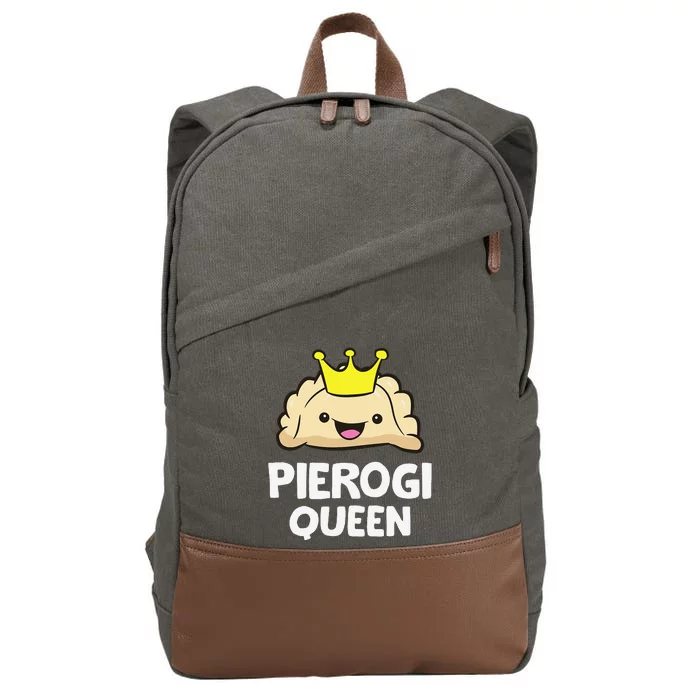 Pierogi Queen Polish Pierogi Funny Pierogi Cotton Canvas Backpack