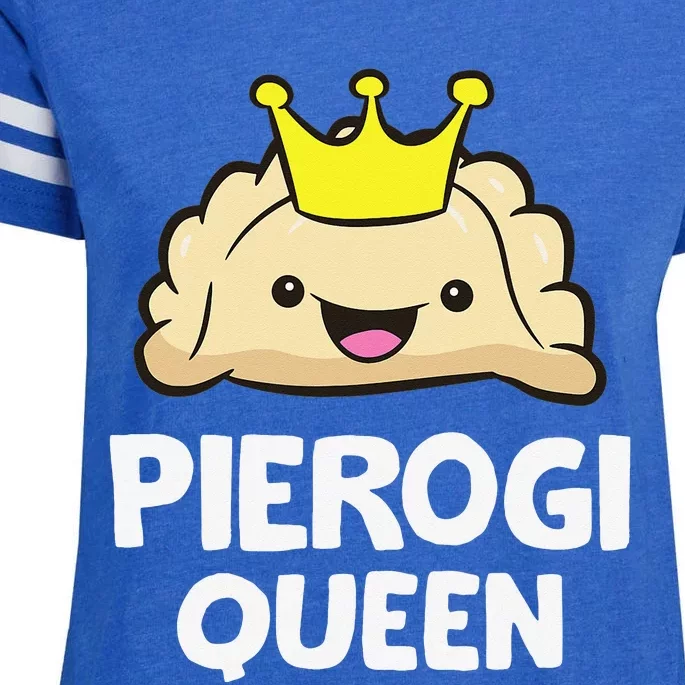 Pierogi Queen Polish Pierogi Funny Pierogi Enza Ladies Jersey Football T-Shirt