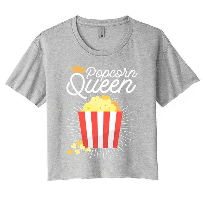 Popcorn Queen Partnerlook Gift Women's Crop Top Tee