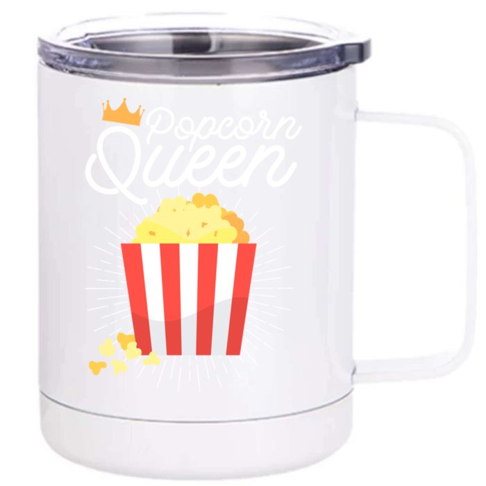 Popcorn Queen Partnerlook Gift Front & Back 12oz Stainless Steel Tumbler Cup