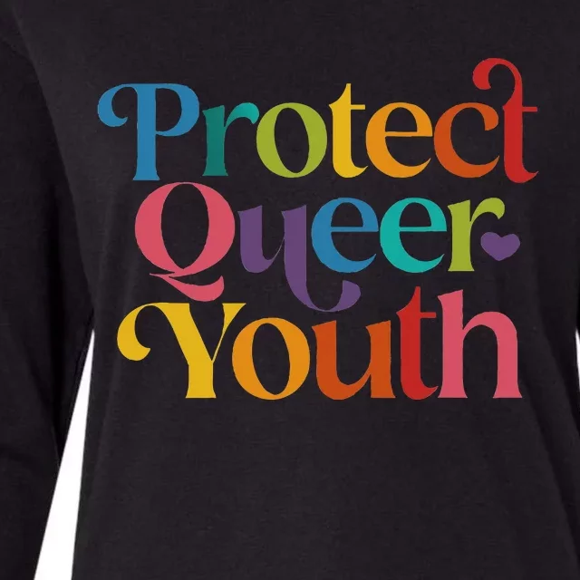 Protect Quee Queer Pride Lgbtq Womens Cotton Relaxed Long Sleeve T-Shirt