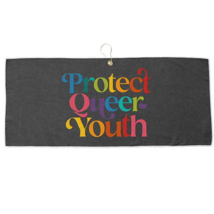 Protect Quee Queer Pride Lgbtq Large Microfiber Waffle Golf Towel