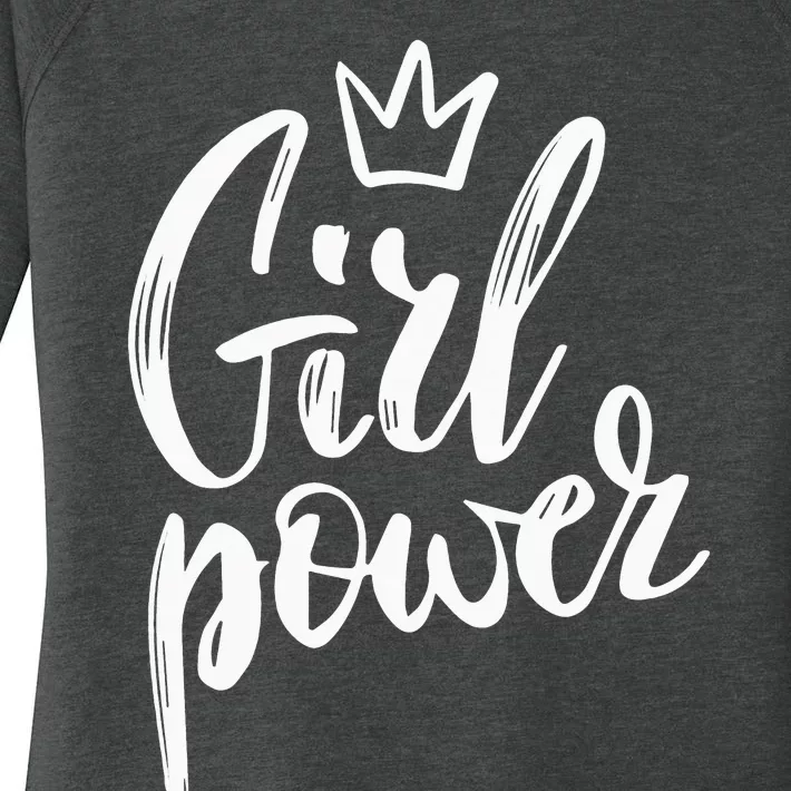 Power Queen! Strong Feminist Gift Birthday Present Women's Perfect Tri Tunic Long Sleeve Shirt