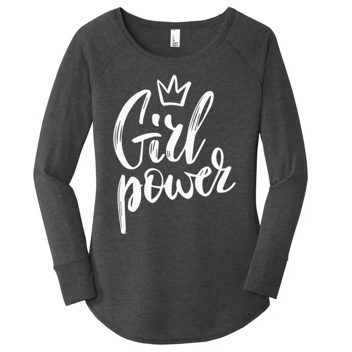 Power Queen! Strong Feminist Gift Birthday Present Women's Perfect Tri Tunic Long Sleeve Shirt