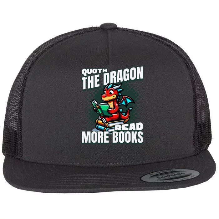 Poets Quoth The Dragon Read More Books Halloween Flat Bill Trucker Hat