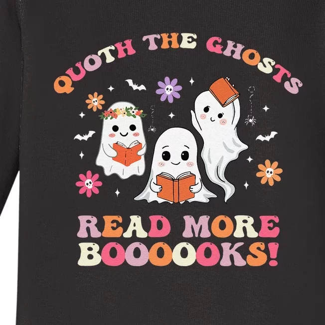 Poets Quoth The Ghost Read More Books Halloween Baby Long Sleeve Bodysuit