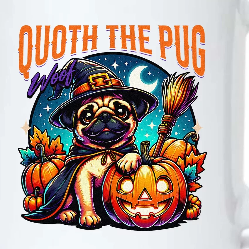 Poets Quoth The Pug Woof Halloween Dog Lovers Black Color Changing Mug