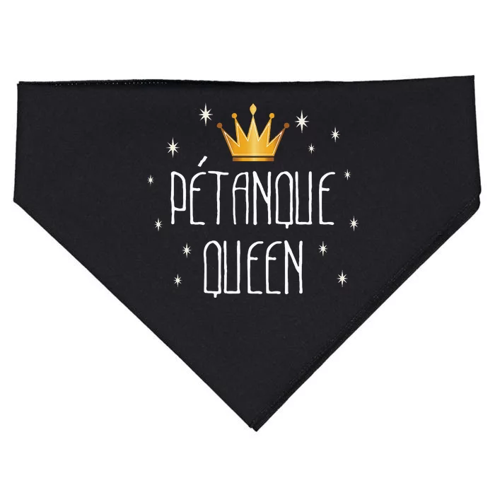 Petanque Queen T For Women Fans Of Boules USA-Made Doggie Bandana