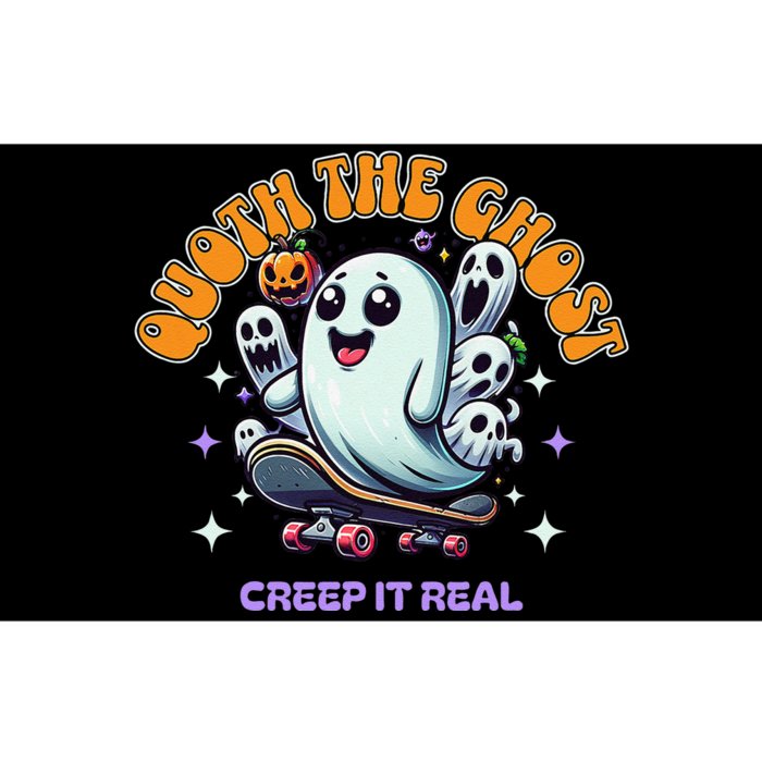 Poets Quoth The Ghost Creep It Real Halloween Bumper Sticker